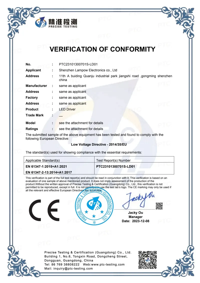 36W certificate0 36W certificate0